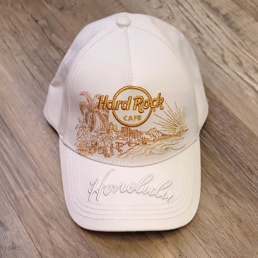 Hard Rock Honolulu White and Gold Cap - Picture 1 of 2